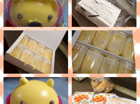 チーズスフレ、プーさんケーキ、ワッフル、スコーン