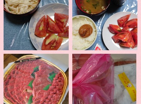 福岡市早良区のエステサロンドルチェヴィータ★お肉！！ステーキ！！　朝ごはんにトマト　