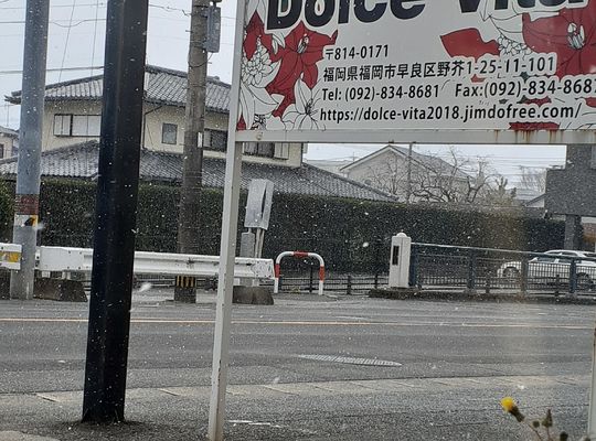 福岡市早良区野芥のエステサロンドルチェヴィータ★今年、初雪